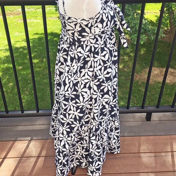 J. Crew Black and White Floral Maxi Dress - Picture 5 of 12